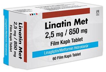 LINATIN MET 2,5 MG/850 MG таблетки покрытые оболочкой (60 таблетки)