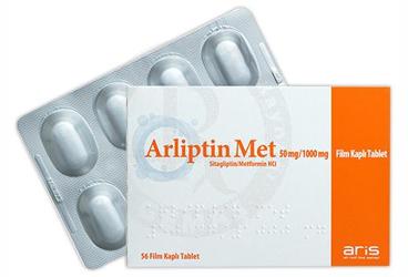 ARLIPTIN MET 50 MG/1000 MG таблетки покрытые оболочкой (56 таблетки)