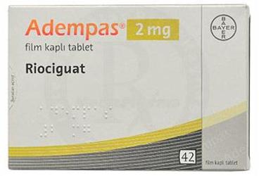 ADEMPAS 2 MG 42 таблетки покрытые оболочкой