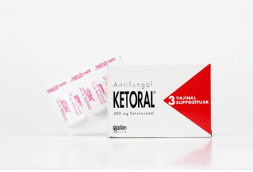 KETORAL 400 MG VAJINAL SUPOZITUVAR (3 SUPOZITUVAR) — фото упаковки