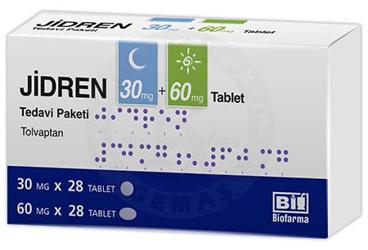 JIDREN 30 MG + 60 MG таблетки, TEDAVI PAKETI 56 ADET (28 ADET 30 MG VE 28 ADET 60 MG таблетки)