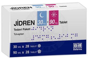 JIDREN 30 MG + 90 MG таблетки, TEDAVI PAKETI 56 ADET (28 ADET 30 MG VE 28 ADET 90 MG таблетки)