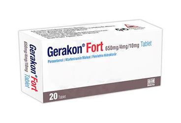 GERAKON Forte 650 MG/10 MG/4 MG 20 таблетки