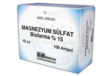 MAGNEZYUM SULFAT % 15 100 ампулы