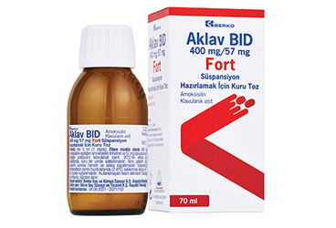 AKLAV BID 400 MG/57 MG Forte суспензия HAZIRLAMAK ICIN KURU порошок (70 ML)
