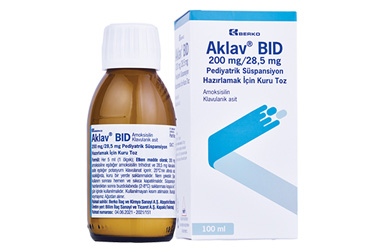 AKLAV BID 200 MG/28,5 MG детский суспензия HAZIRLAMAK ICIN KURU порошок (100 ML)