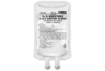 POLIFLEKS %5 DEKSTROZ-%0,2 SODYUM KLORUR 500 ML SETLI