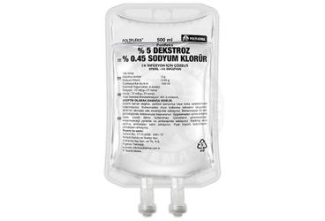 POLIFLEKS %5 DEKSTROZ %0,45 SODYUM KLORUR SOLUSYON 500 ML SETLI PVC TORBA