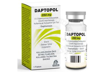 DAPTOPOL 350 MG I.V. ENJEKSIYONLUK/раствор для инфузий HAZIRLAMADA KULLANILACAK KONSANTRE ICIN порошок
