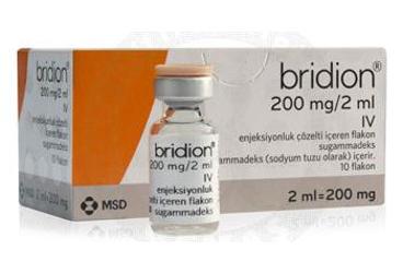 BRIDION 200 MG/2 ML IV раствор для инъекций ICEREN 10 флакон