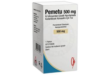 PEMETU 500 MG IV раствор для инфузий HAZIRLAMADA KULLANILACAK KONSANTRE ICIN порошок (1 флакон)