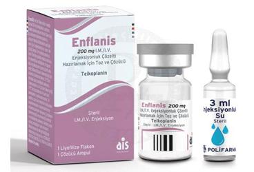 ENFLANIS 200 MG IM/IV раствор для инъекций HAZIRLAMAK ICIN порошок VE COZUCU (1 флакон+1 COZUCU ампулы)