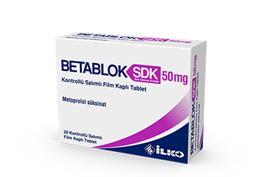 BETABLOK SDK 50 MG KONTROLLU SALIMLI 20 таблетки покрытые оболочкой