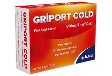 GRIPORT COLD 650 MG / 4 MG / 30 MG таблетки покрытые оболочкой (20 таблетки)