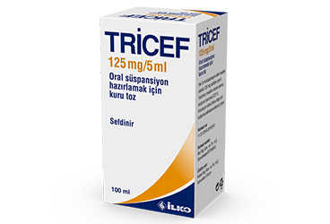 TRICEF 125 MG/5 ML суспензия для приёма внутрь HAZIRLAMAK ICIN KURU порошок 100 ML