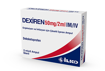DEXIREN 50 MG/2 ML IM/IV ENJEKSIYON VE INFUZYON ICIN COZELTI ICEREN 6 ампулы