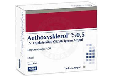 AETHOXYSKLEROL % 0.5 I.V. раствор для инъекций ICEREN ампулы ( 2 ML X 6 ампулы )