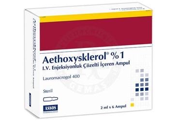 AETHOXYSKLEROL % 1 I.V. раствор для инъекций ICEREN ампулы ( 2 ML X 6 ампулы )