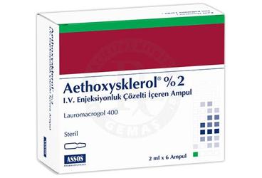 AETHOXYSKLEROL % 2 I.V. раствор для инъекций ICEREN ампулы ( 2 ML X 6 ампулы )