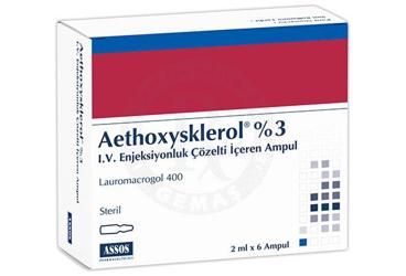 AETHOXYSKLEROL % 3 I.V. раствор для инъекций ICEREN ампулы ( 2 ML X 6 ампулы )