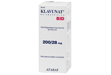 KLAVUNAT BID 200/28 MG 70 ML суспензия для приёма внутрь