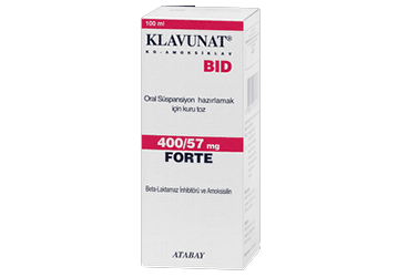 KLAVUNAT BID 400/57 MG 100 ML суспензия для приёма внутрь