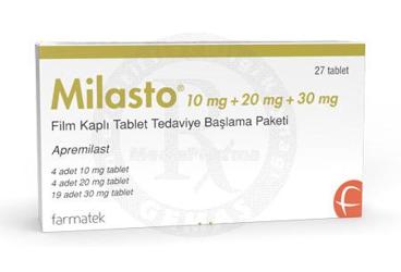 MILASTO 10 MG + 20 MG + 30 MG таблетки покрытые оболочкой TEDAVIYE BASLAMA PAKETI (4+4+19)