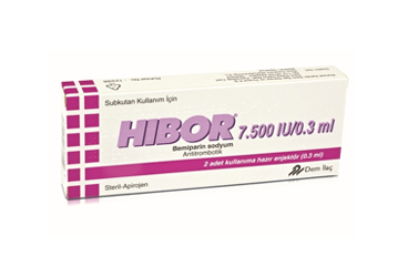 HIBOR 7500 IU/0,3 ML готовый к применению 2 ENJEKTÖR