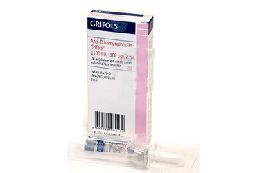 ANTI-D IMMUNGLOBULIN GRIFOLS 1500 IU ENJ. ICIN COZ. ICEREN готовый к применению шприц-ручка