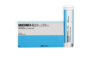 MUCONEX- C 600 MG/200 MG 30 шипучие таблетки