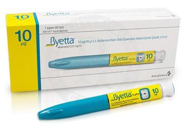 BYETTA 10 µG/40 µL SC готовый к применению DOLU ENJ. KALEMI ICINDE COZELTI 2,4 ML — фото упаковки