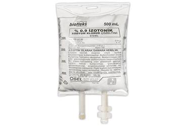 BIOFLEKS %0,9 IZOTONIK SODYUM KLORUR SOLUSYON 500 ML(PVC TORBA) SETLI