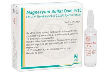 MAGNEZYUM SULFAT %15 10 ML 10 ампулы