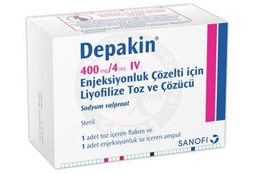 DEPAKIN 400 MG / 4 ML I.V. раствор для инъекций ICIN LIYOFILIZE 1 ADET порошокVE 1 ADET COZUCU