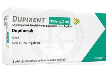 DUPIXENT 300 MG/ 2 ML раствор для инъекций ICEREN готовый к применению шприц-ручка (2 ADET IGNE KORUMASI OLAN)