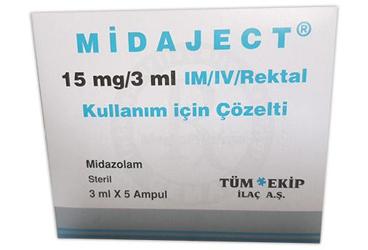 MIDAJECT 15 MG/3 ML IM/IV/REKTAL COZELTI ICEREN 5 ампулы