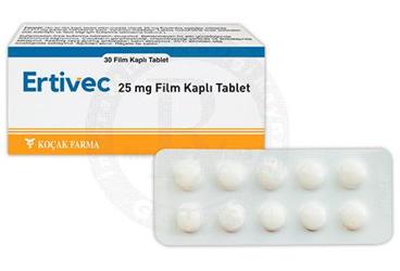 ERTIVEC 25 MG таблетки покрытые оболочкой (30 таблетки)