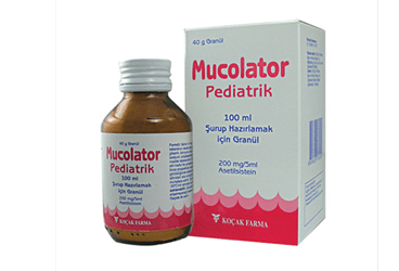MUCOLATOR 200MG/5 ML детский сироп HAZIRLAMAK ICIN порошок, (100 ML)