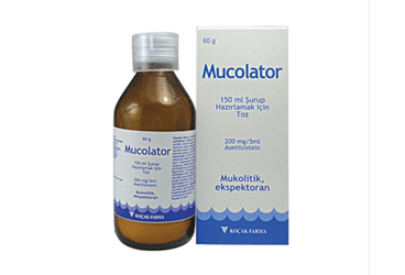 MUCOLATOR 200 MG/5 ML сироп HAZIRLAMAK ICIN порошок (150 ML)