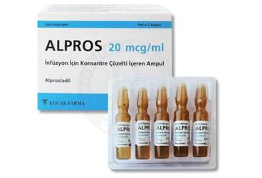 ALPROS 20 MCG/ML INF. ICIN KONSANTRE COZ. ICEREN 1 MLx5 ампулы