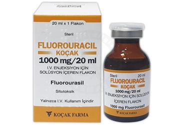 FLUOROURACIL KOCAK 1000 MG/20 ML IV ENJEKSIYON ICIN SOLUSYON ICEREN флакон
