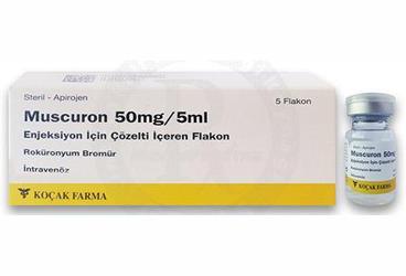 MUSCURON 50 MG/5 ML ENJEKSIYON ICIN COZELTI ICEREN 5 флакон