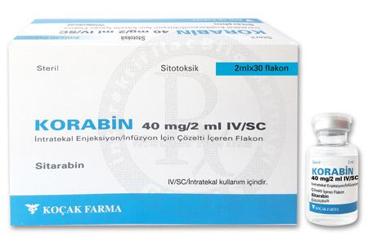 KORABIN 40 MG/2 ML IV/SC INTRATEKAL ENJEKSIYON INFUZYON ICIN COZELTI ICEREN флакон (30 флакон)