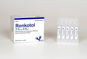 RONKOTOL 2,5 MG/2,5 ML NEBULIZASYON ICIN INHALASYON COZELTISI ICEREN TEK DOZLUK 20 флакон