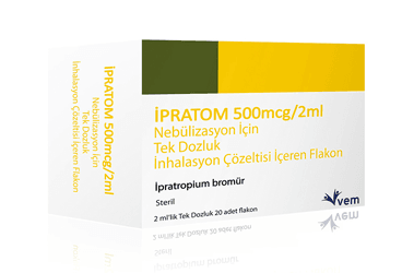 IPRATOM 500 MCG/2 ML NEBULIZASYON ICIN TEK DOZLUK INHALASYON COZ. ICEREN 20 флакон